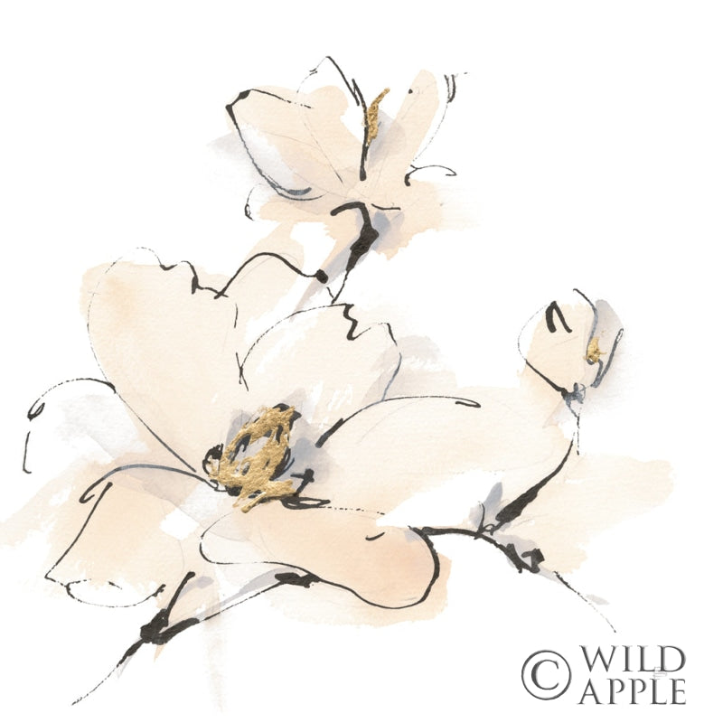 Reproduction of Greige Magnolias IV by Chris Paschke - Wall Decor Art