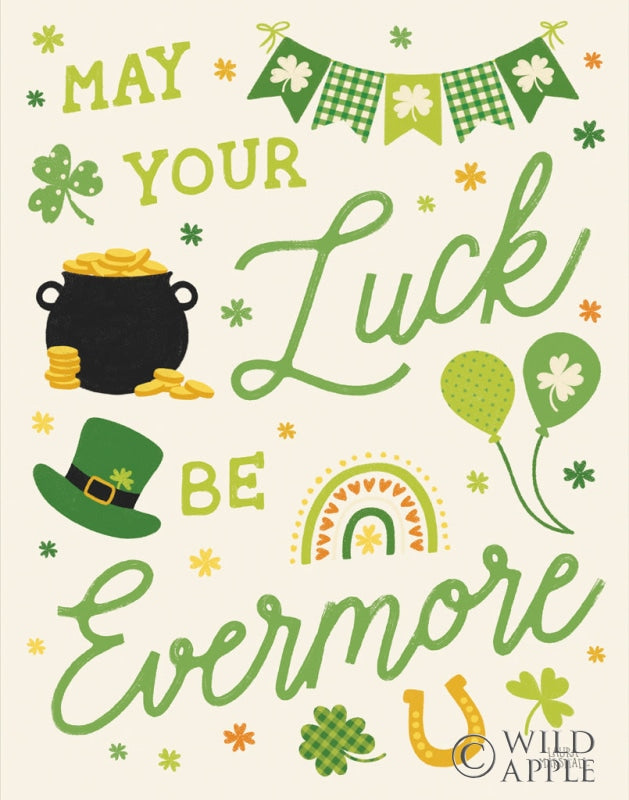 Reproduction of Shamrock Wishes III Light by Laura Marshall - Wall Decor Art