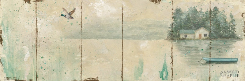 Reproduction of Waterside Lodge III Panel No Words by Daphne Brissonnet - Wall Decor Art