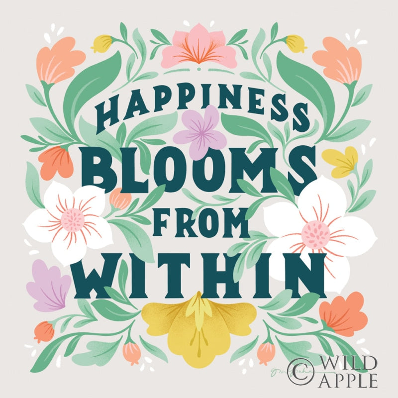 Reproduction of Happiness Blooms II by Gia Graham - Wall Decor Art