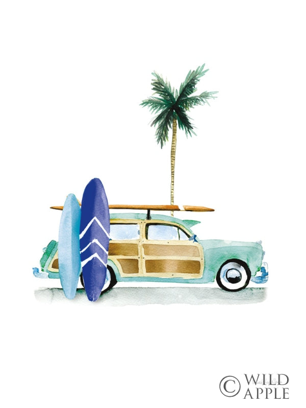 Reproduction of Surf Days I No Words Crop by Mercedes Lopez Charro - Wall Decor Art