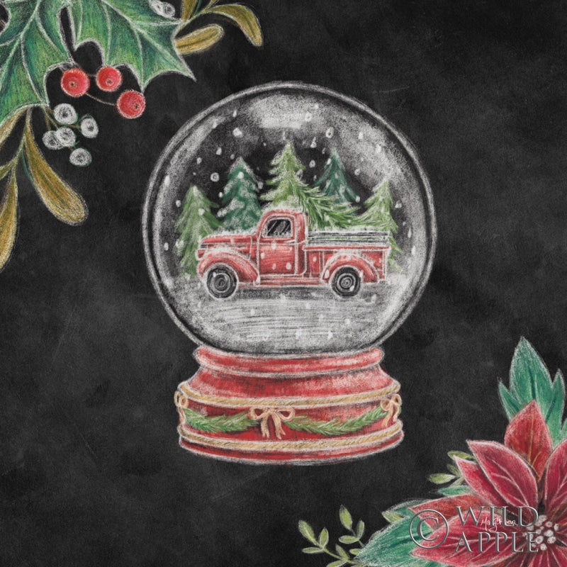 Christmas Chalk Snow Globe