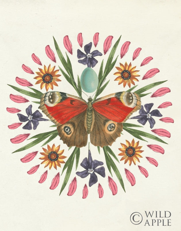 Butterfly Mandala Ii Vertical Posters Prints & Visual Artwork