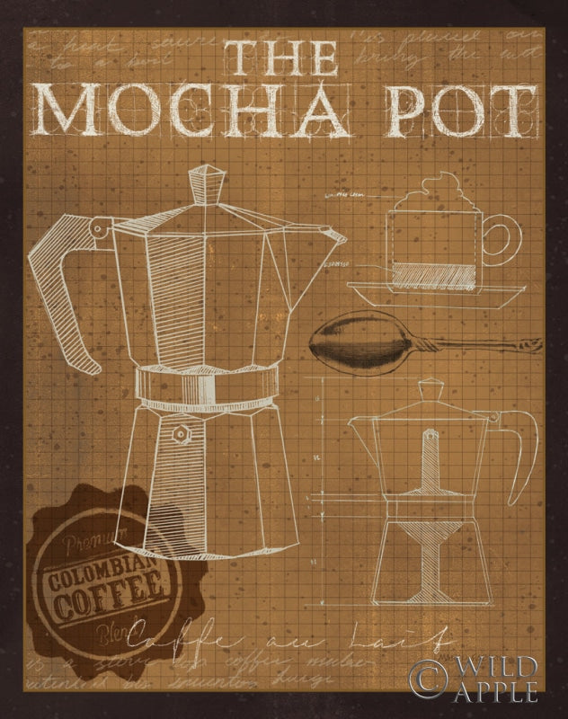 Coffee Blueprint II Sepia