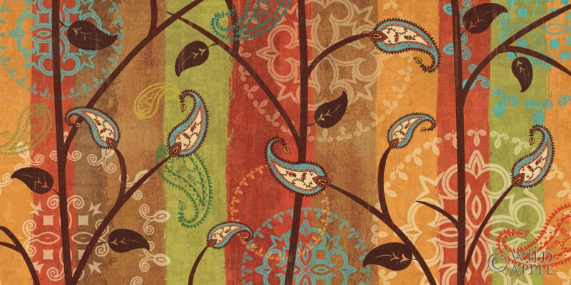 Reproduction of Paisley Garden by Veronique Charron - Wall Decor Art