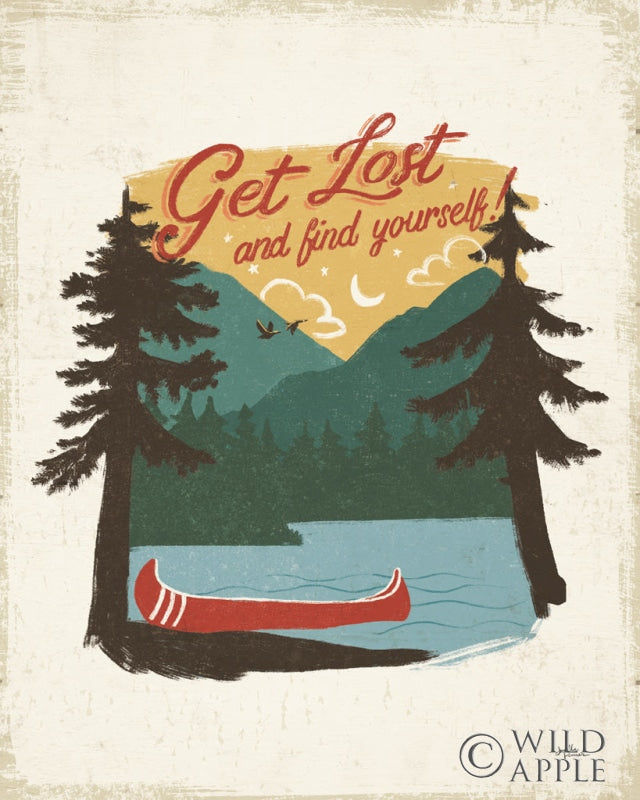 Reproduction of Vintage Lake V No Lines Vertical by Janelle Penner - Wall Decor Art