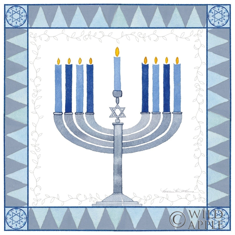 Reproduction of Celebrating Hanukkah III by Kathleen Parr McKenna - Wall Decor Art