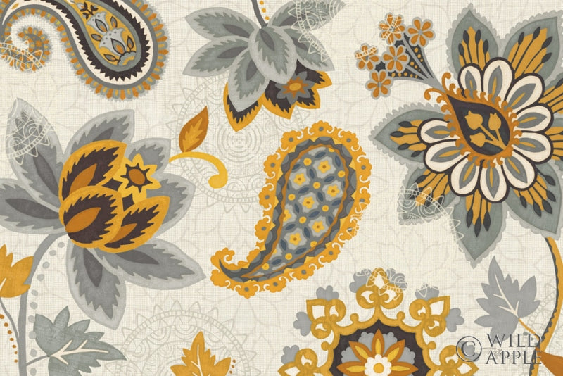 Reproduction of Decorative Nature I Yellow Gray Cream by Pela Studio - Wall Decor Art