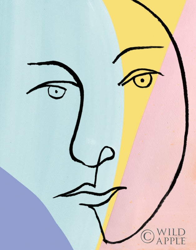 Reproduction of Ink Women IV Colorblock Pastel by Sue Schlabach - Wall Decor Art