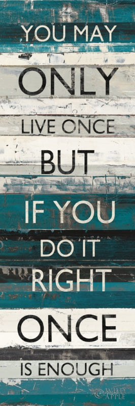 Reproduction of Blue Zephyr Quote I by Mike Schick - Wall Decor Art