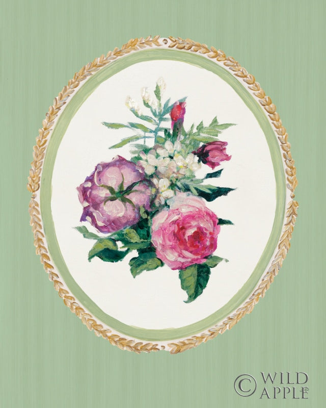 Reproduction of Floral Cameo III by Julia Purinton - Wall Decor Art