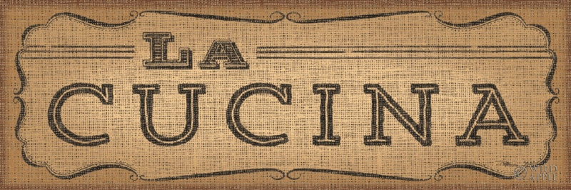 Reproduction of La Cuisine Burlap III by Pela Studio - Wall Decor Art