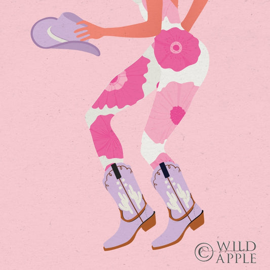 Cowgirly Iv Pastel Posters Prints & Visual Artwork