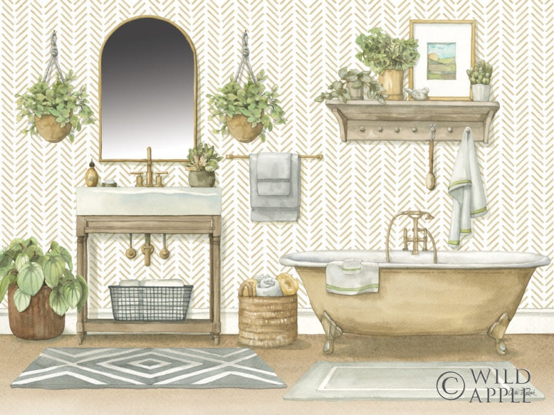 Reproduction of Serene Bath III by Leslie Trimbach - Wall Decor Art