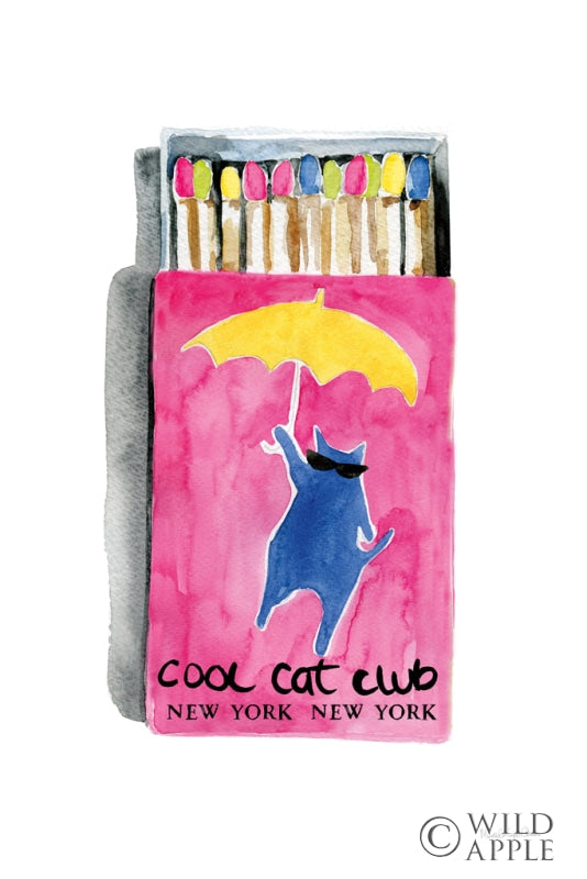Reproduction of Cool Cat Club Matches I by Mercedes Lopez Charro - Wall Decor Art
