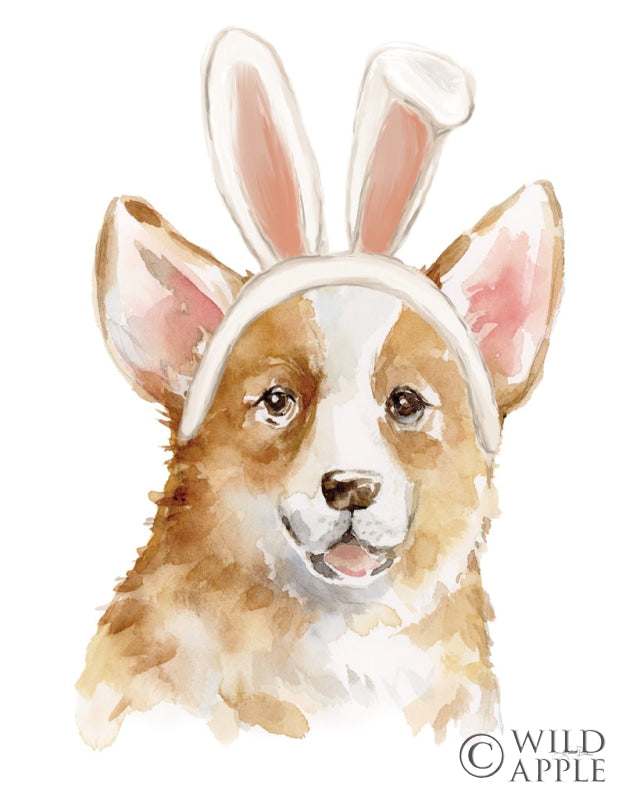 Reproduction of Easter Corgi by Katrina Pete - Wall Decor Art