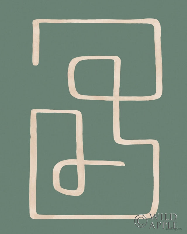 Reproduction of Abstract Squiggle IV Desert Dark by Beth Grove - Wall Decor Art