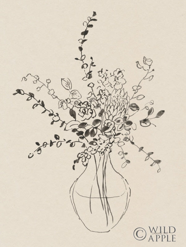 Reproduction of Sketches of Spring II Beige by Danhui Nai - Wall Decor Art