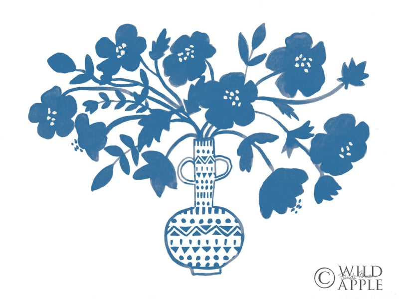 Reproduction of Modern Vallarta Blue I White by Farida Zaman - Wall Decor Art