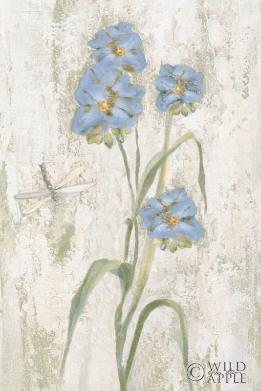 Blue Field Flowers Crop Posters Prints & Visual Artwork
