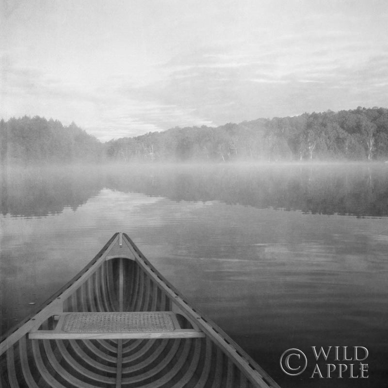 Calm Waters Canoe I Bw Posters Prints & Visual Artwork