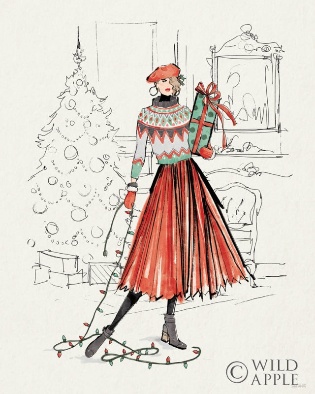 Reproduction of Holiday Fashionistas II by Anne Tavoletti - Wall Decor Art