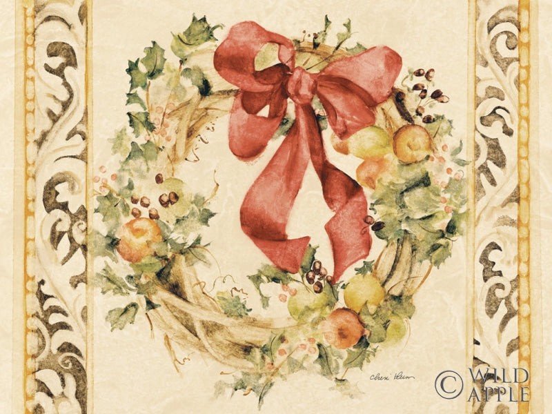 Reproduction of Holiday Wreath by Cheri Blum - Wall Decor Art