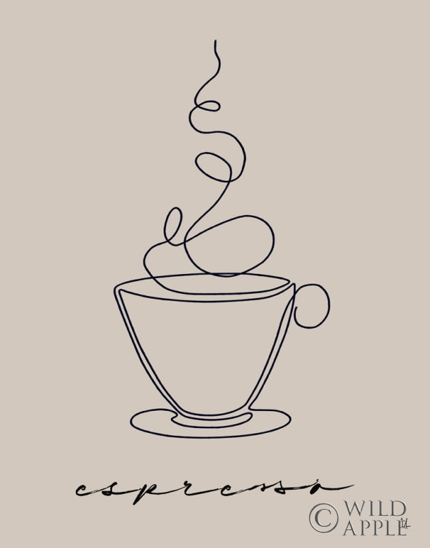 Reproduction of Cafe Espresso by Sarah Adams - Wall Decor Art