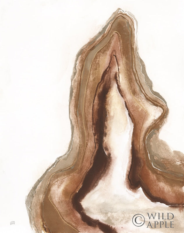 Reproduction of Watercolor Geode VI Brown by Chris Paschke - Wall Decor Art