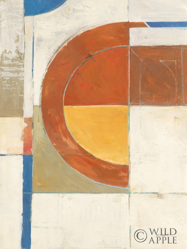 Reproduction of Half Circle and Boxes by Mike Schick - Wall Decor Art