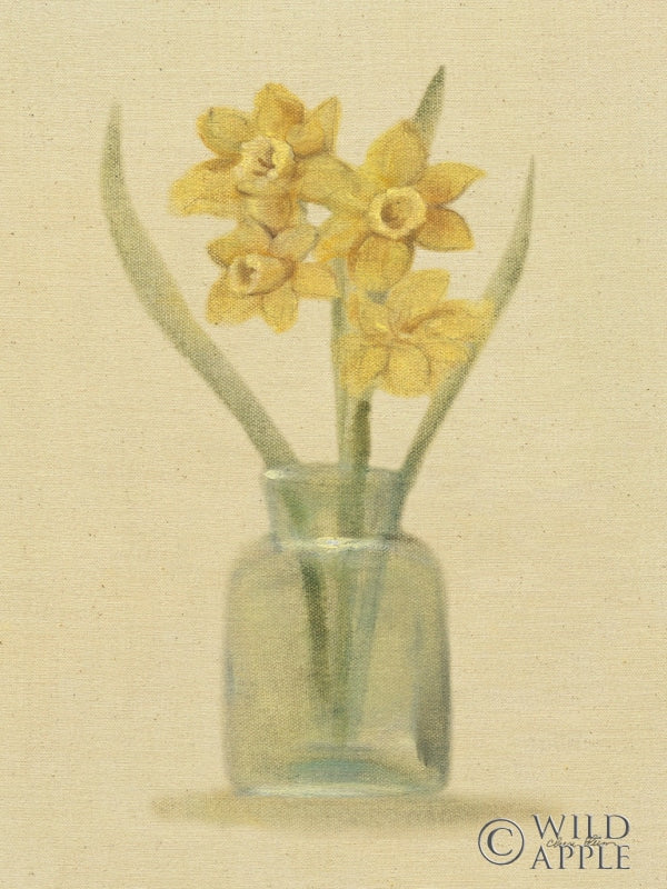 Daffodils In A Glass Vase Posters Prints & Visual Artwork