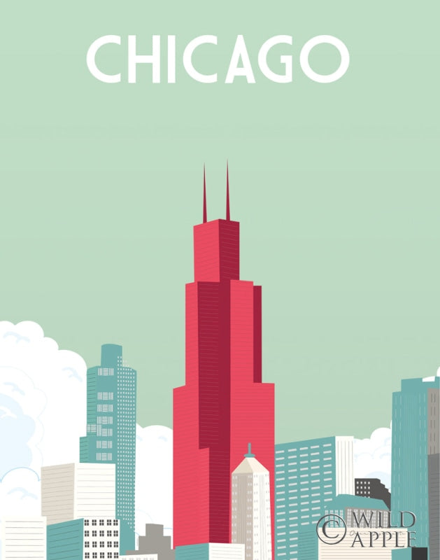 Reproduction of Chicago Crop by Omar Escalante - Wall Decor Art