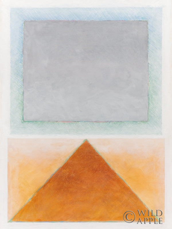 Reproduction of Landscape with Pyramid by Mike Schick - Wall Decor Art