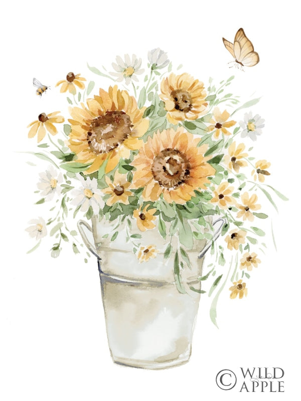Reproduction of Sunflowers and Daisies I by Katrina Pete - Wall Decor Art
