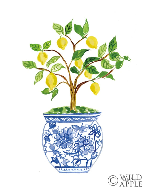 Reproduction of Lemon Chinoiserie I v2 by Farida Zaman - Wall Decor Art