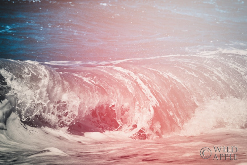 Lost Coast Waves Pink I Posters Prints & Visual Artwork