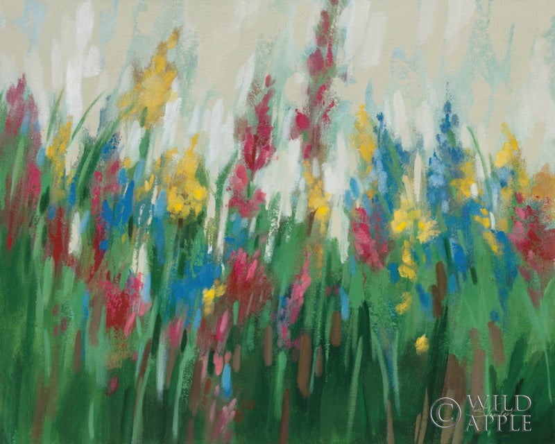 Reproduction of Flowers by the Cottage by Silvia Vassileva - Wall Decor Art