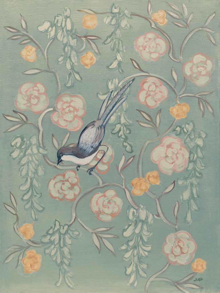 Reproduction of Heirloom Chinoiserie Bird II Pastel by Julia Purinton - Wall Decor Art