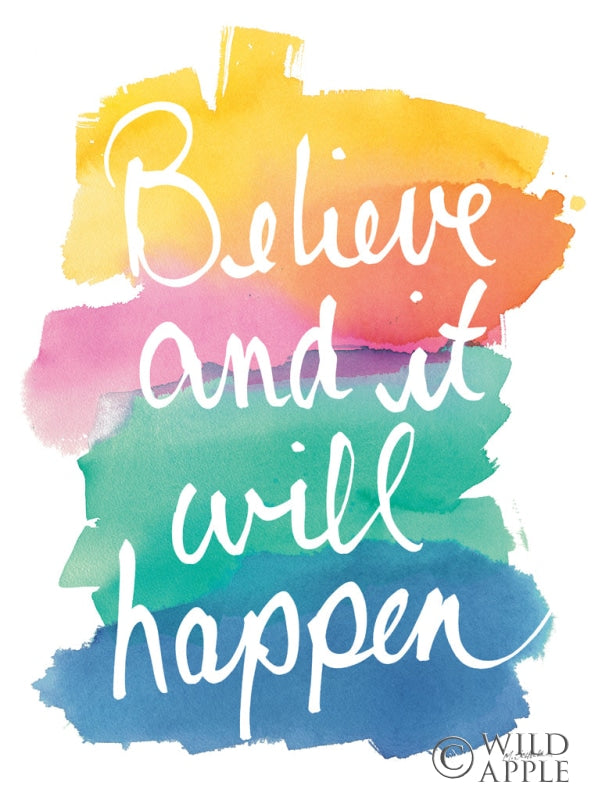 Reproduction of Colorburst I Believe by Mike Schick - Wall Decor Art