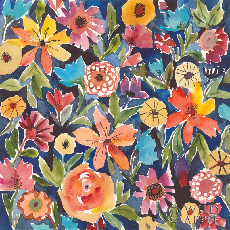 Reproduction of Breezy Petals I by Cheryl Warrick - Wall Decor Art