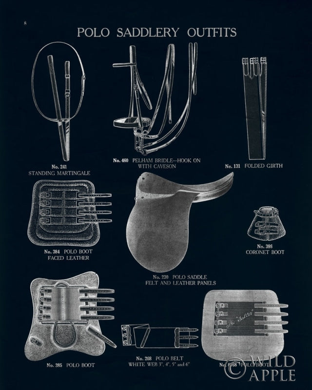 Reproduction of Equestrian Riding II BW by Wild Apple Portfolio - Wall Decor Art