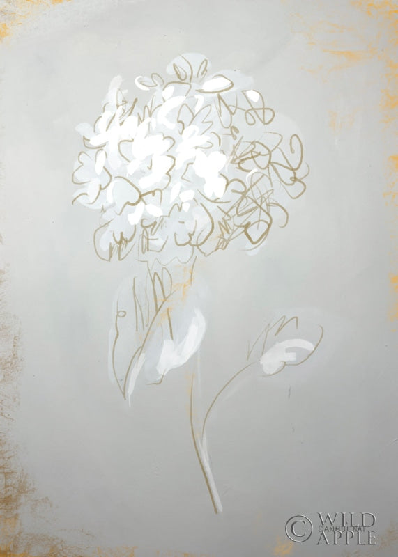 Reproduction of White Floral Sketch I by Danhui Nai - Wall Decor Art