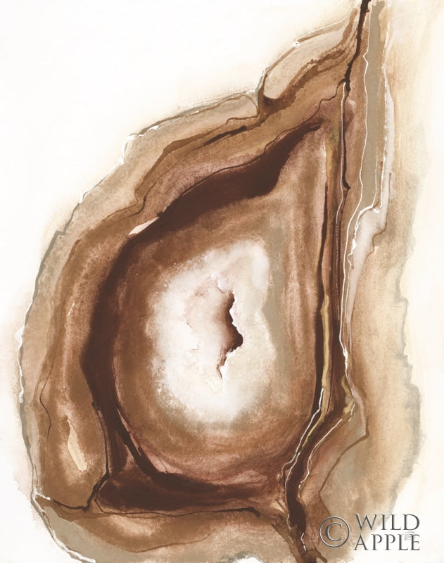Reproduction of Watercolor Geode V Brown by Chris Paschke - Wall Decor Art