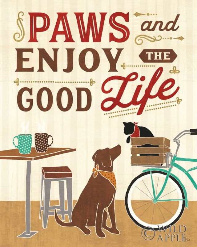 Coffee And Friends Ii Paws Posters Prints & Visual Artwork