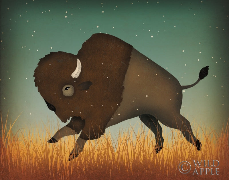 Reproduction of Buffalo Bison II by Ryan Fowler - Wall Decor Art