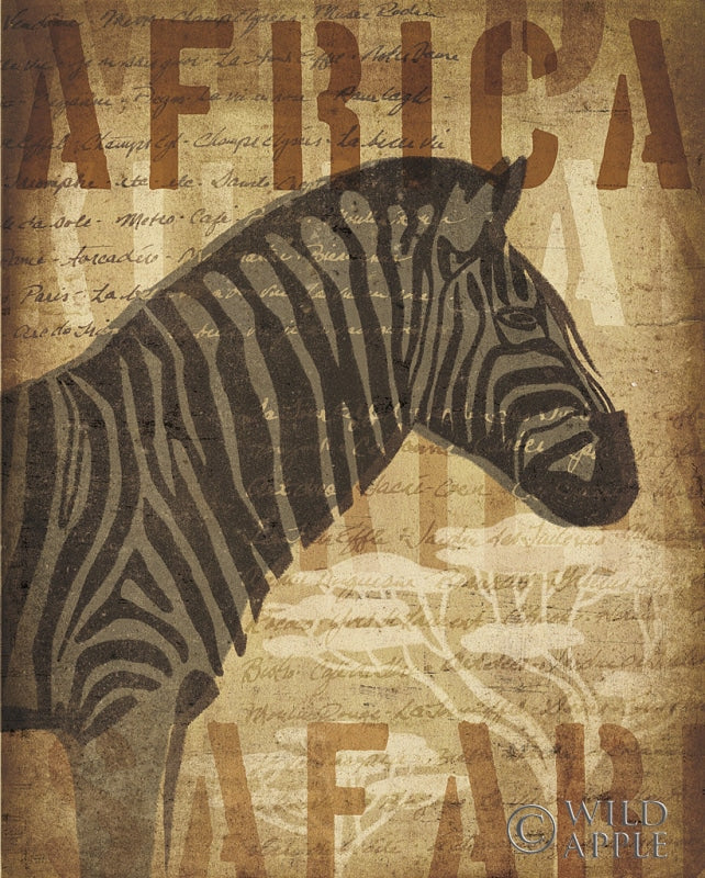 Reproduction of African Zebra by Wild Apple Portfolio - Wall Decor Art