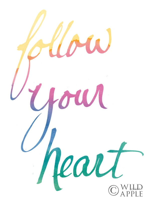 Reproduction of Colorburst II Heart White by Mike Schick - Wall Decor Art