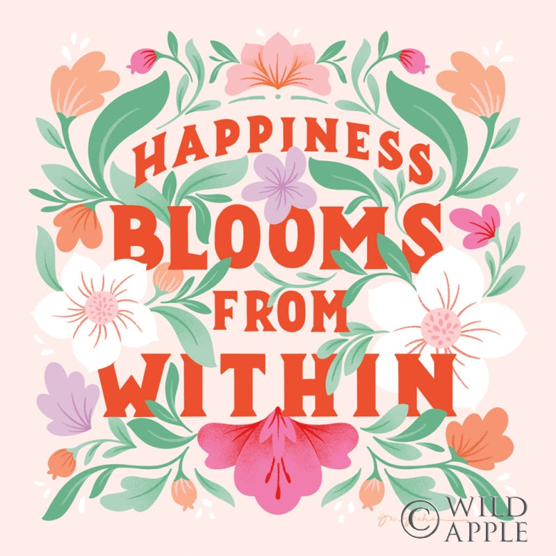 Reproduction of Happiness Blooms I by Gia Graham - Wall Decor Art